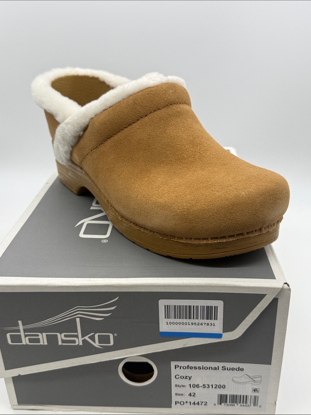 Dansko Professional Suede Clog in Gray